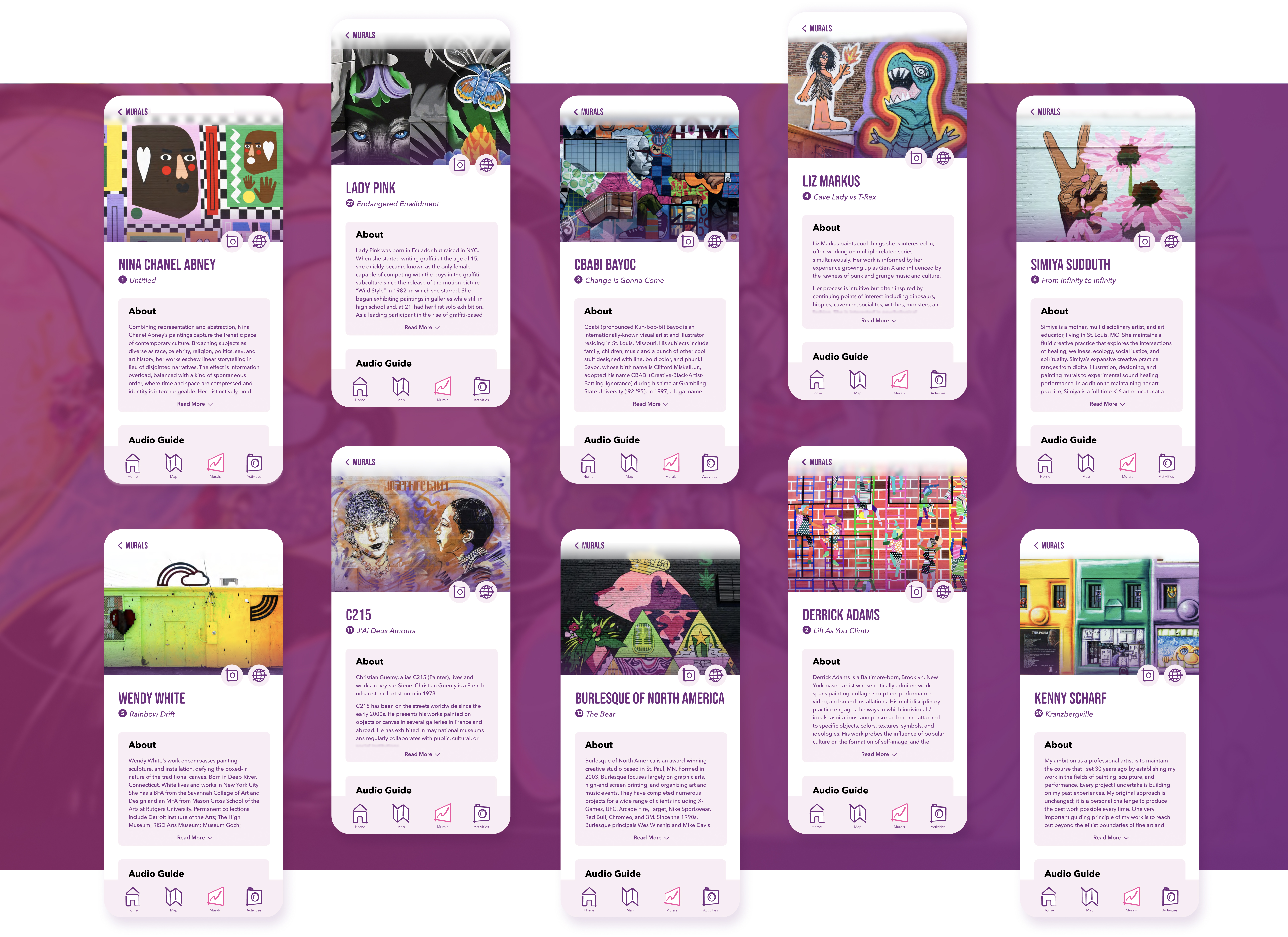 Walls app mural pages